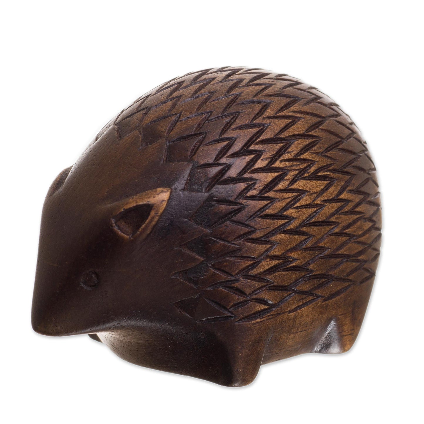 Mother Hedgehog Cedar Wood Hedgehog Figurines from Peru (Pair)