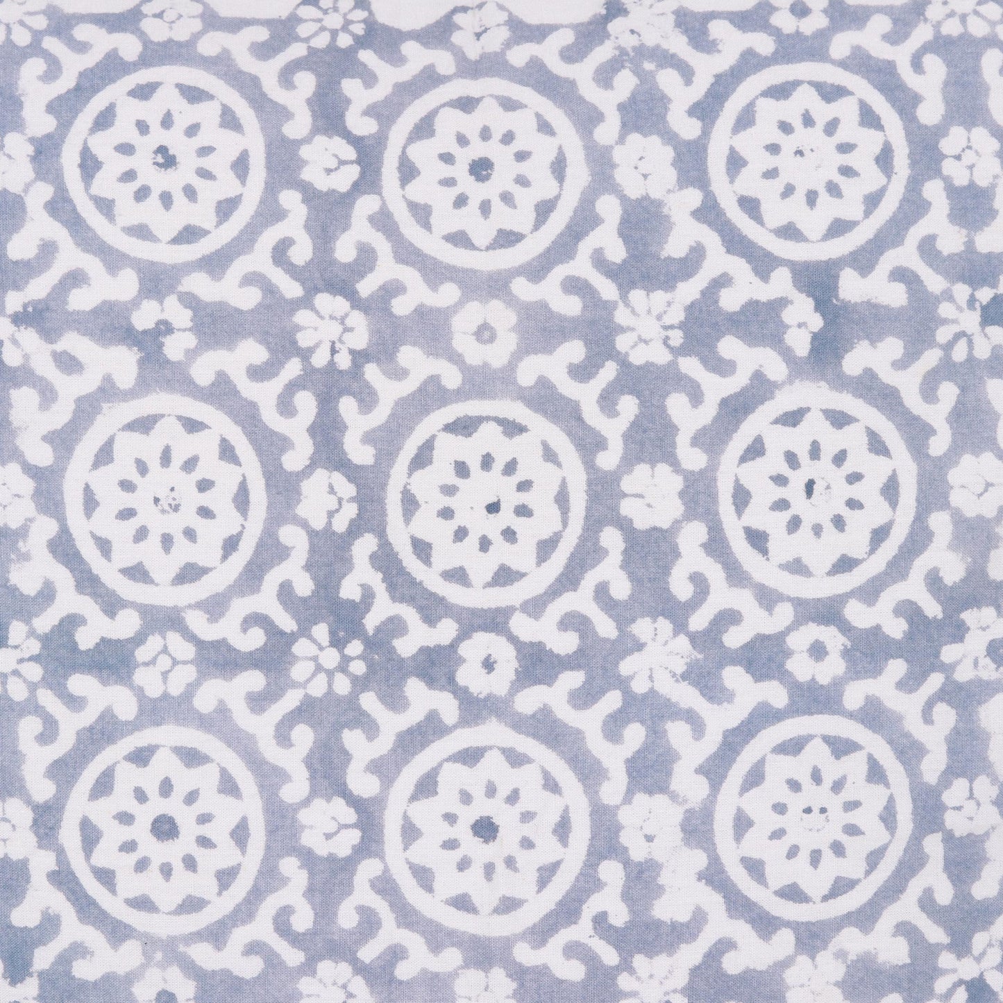 Slate Jali Floral Cotton Cushion Covers in Slate (16 in. Pair)