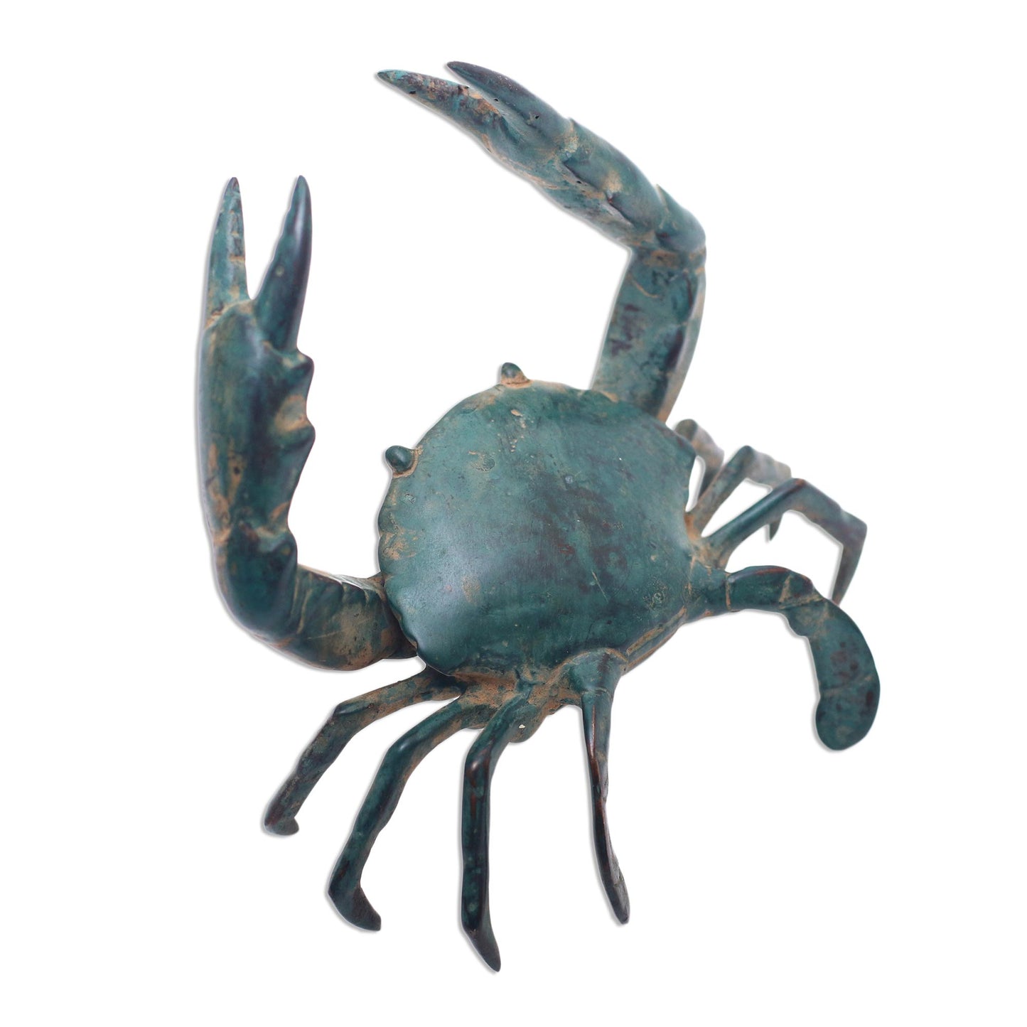 Sanur Crab Antiqued Bronze Crab Figurine Crafted in Bali