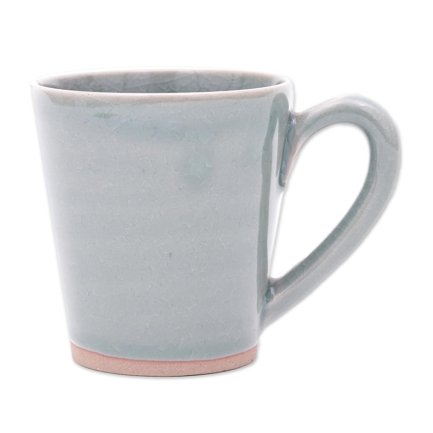Just For You Adorable Celadon Ceramic Kitty Mug