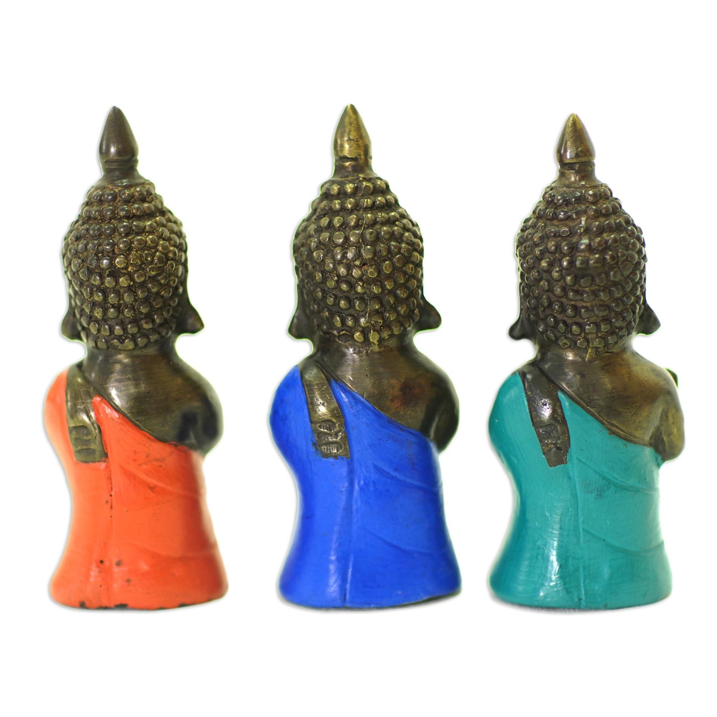 Buddha Blessings Small Bronze Buddha Figurines (Set of 3)