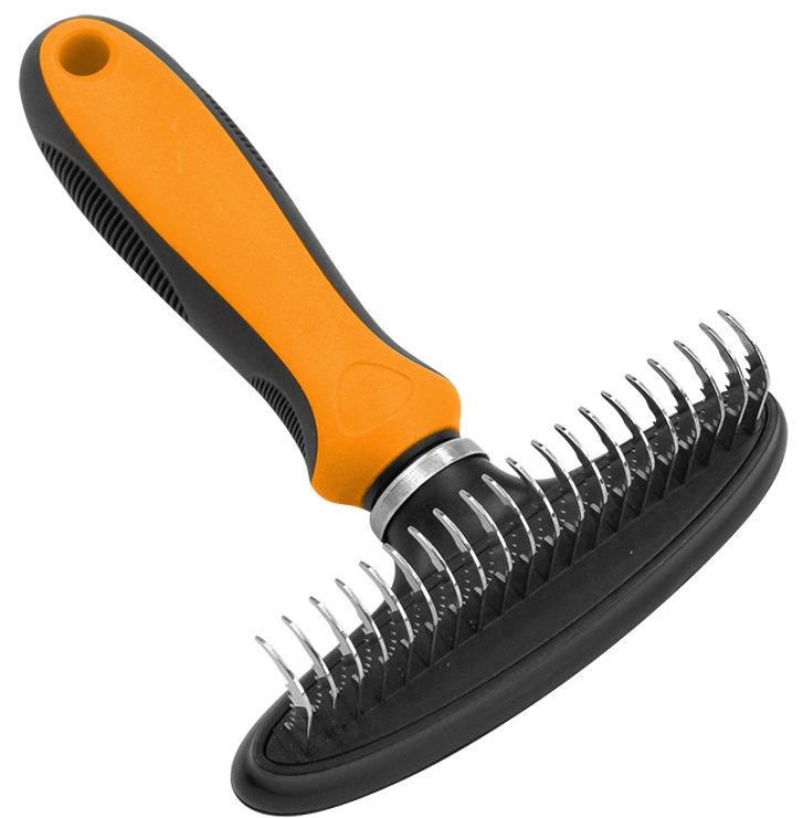 Pet Life® Flex Series Undercoat Grooming Pet Rake