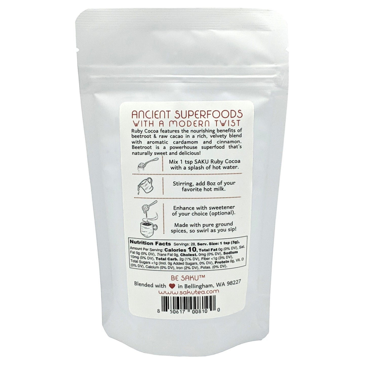 Ruby Cocoa Beetroot Latte Blend Tea