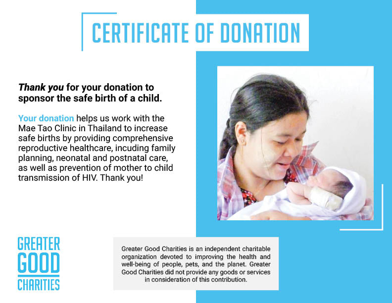 A Safe Start: Sponsor a Safe Birth for a Mother & Baby