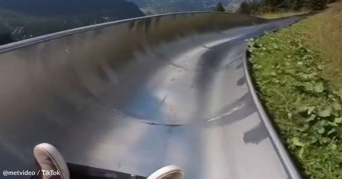 Man Captures POV Footage On Mountain Coaster In Switzerland