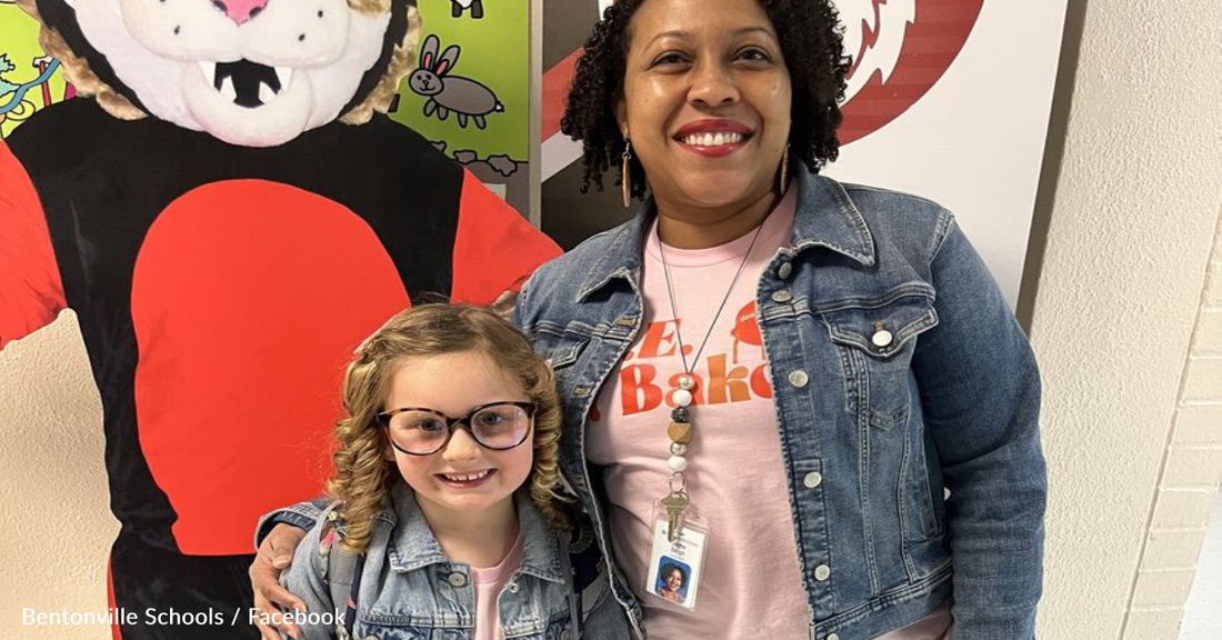 2nd Grade Student Dresses As Her Teacher For 'Superhero Day' At School