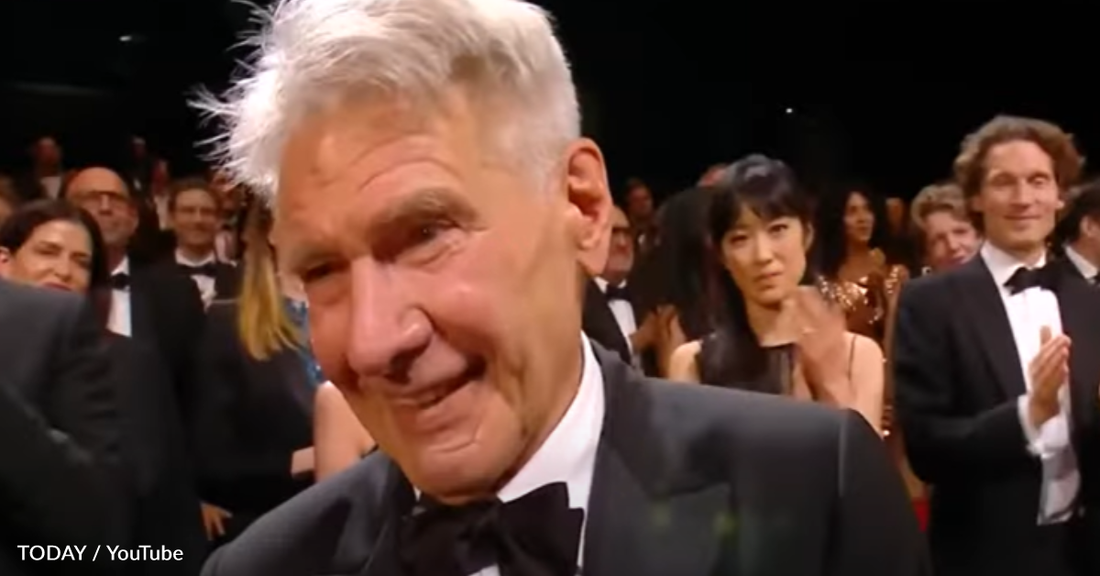 Harrison Ford Tears Up During Standing Ovation Of "Indiana Jones" Premiere