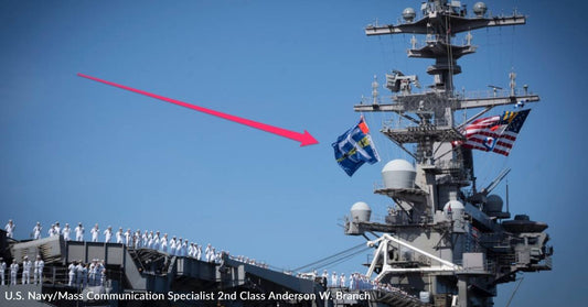 USS George H.W. Bush Displays Her Battle Flag for the First Time During Return to N.S. Norfolk