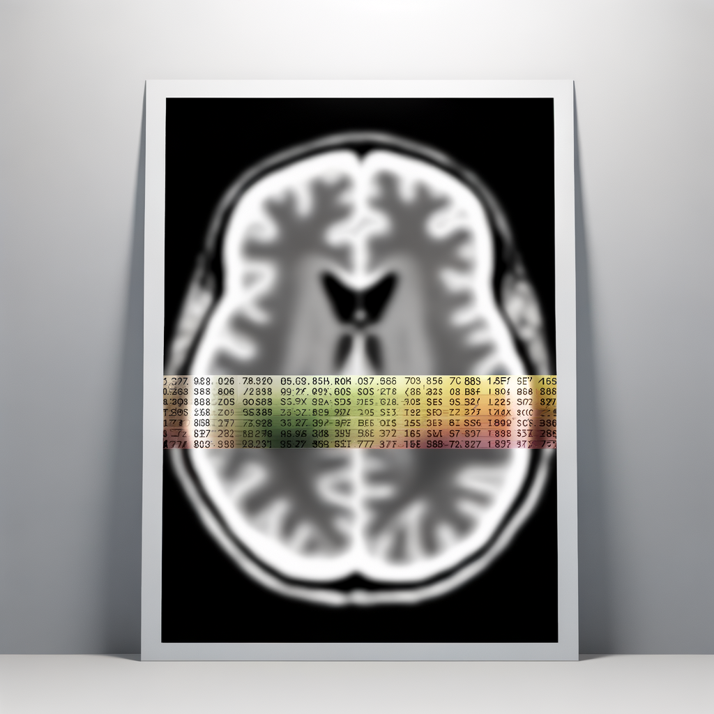 Brain scan showing early dementia biomarkers