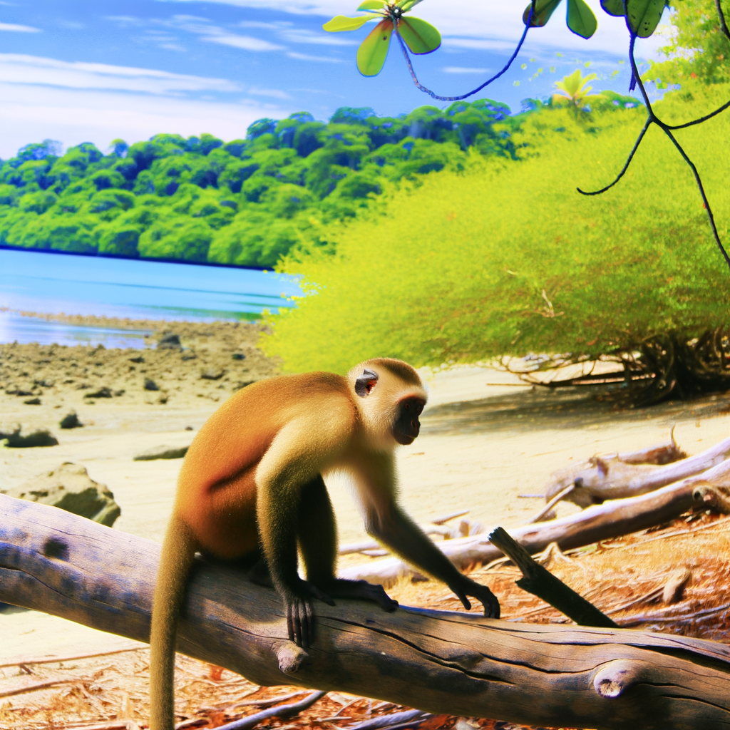 Monkey on Jicaron Island Panama