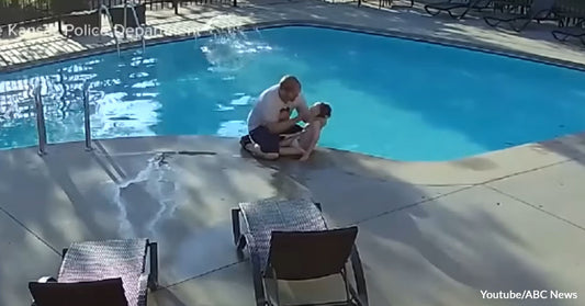 Surveillance Camera Footage Shows a Drowning 4-Year-Old with Autism Being Rescued by His Neighbor