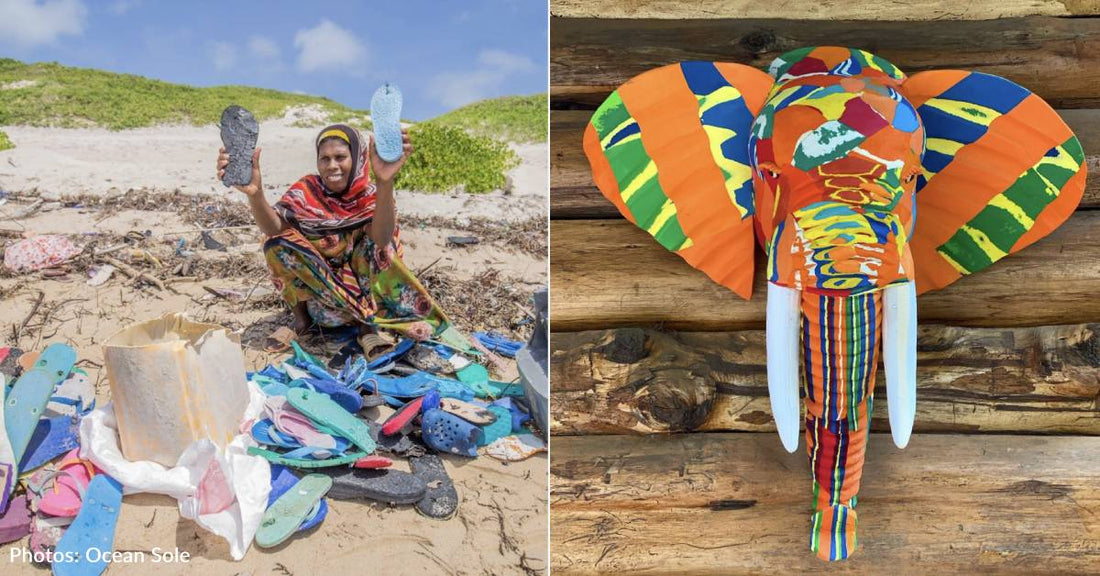 Discarded Flip-Flops Used To Create One-Of-A-Kind Art That Cleans Up Oceans and Gives Back