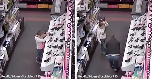 Caught On CCTV: Child Gives Himself A Reverse Mohawk In An Appliance Store