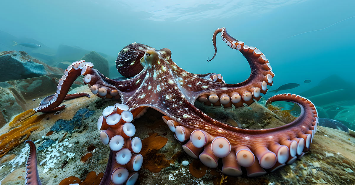 Giant Pacific Octopus Steals Camera and Films Rare ‘Selfie’ Moment ...