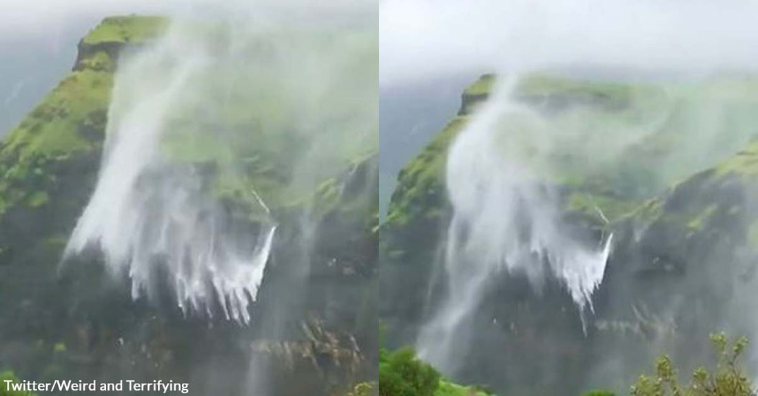 Netizens Are Shocked and in Disbelief at the Reverse Flow of This Waterfall Shared on Twitter