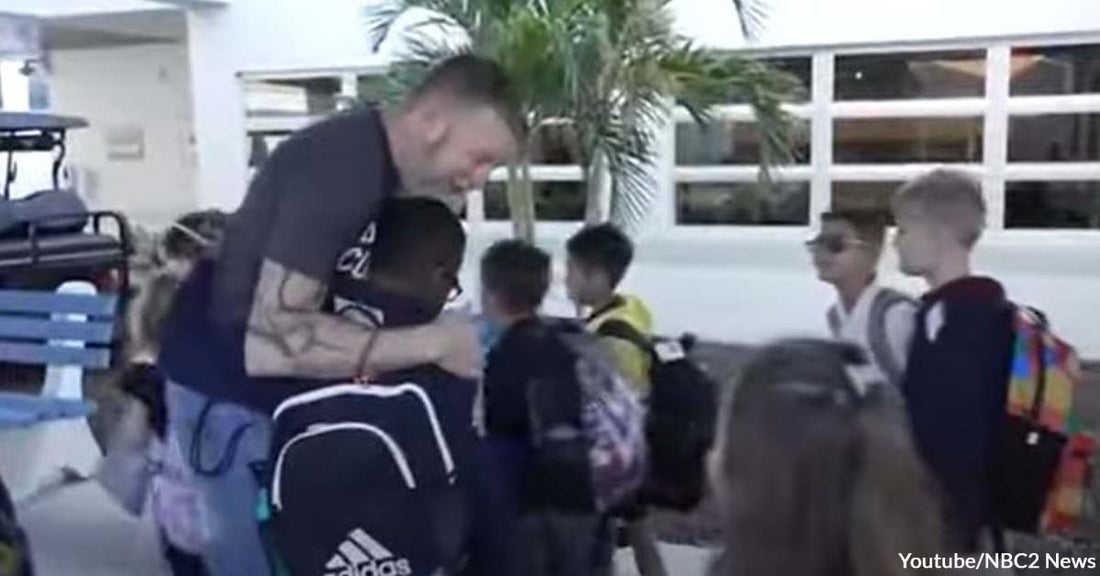 Teacher Received a Hundred Welcome Back Hugs From His Students After Surviving a Heart Attack