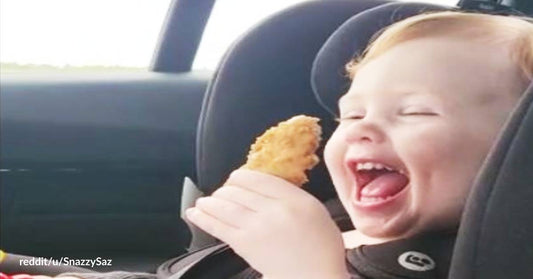 Toddler's First Taste of KFC Fried Chicken Brings Pure Joy to His Taste Buds