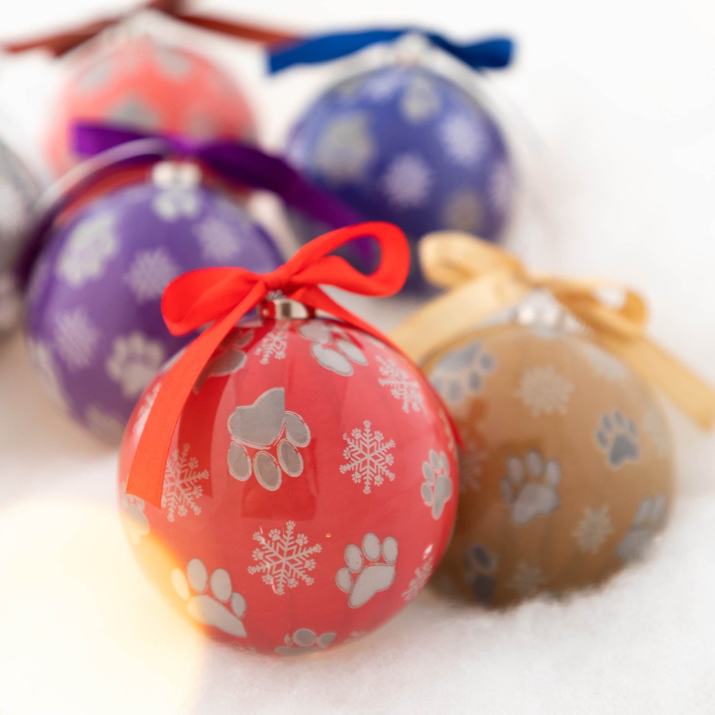 Silver Paws Ornaments - Set of 6