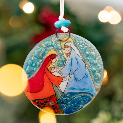 Nativity Recycled Glass Ornament