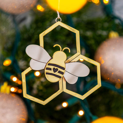 Love Bee Mixed Metal Ornament