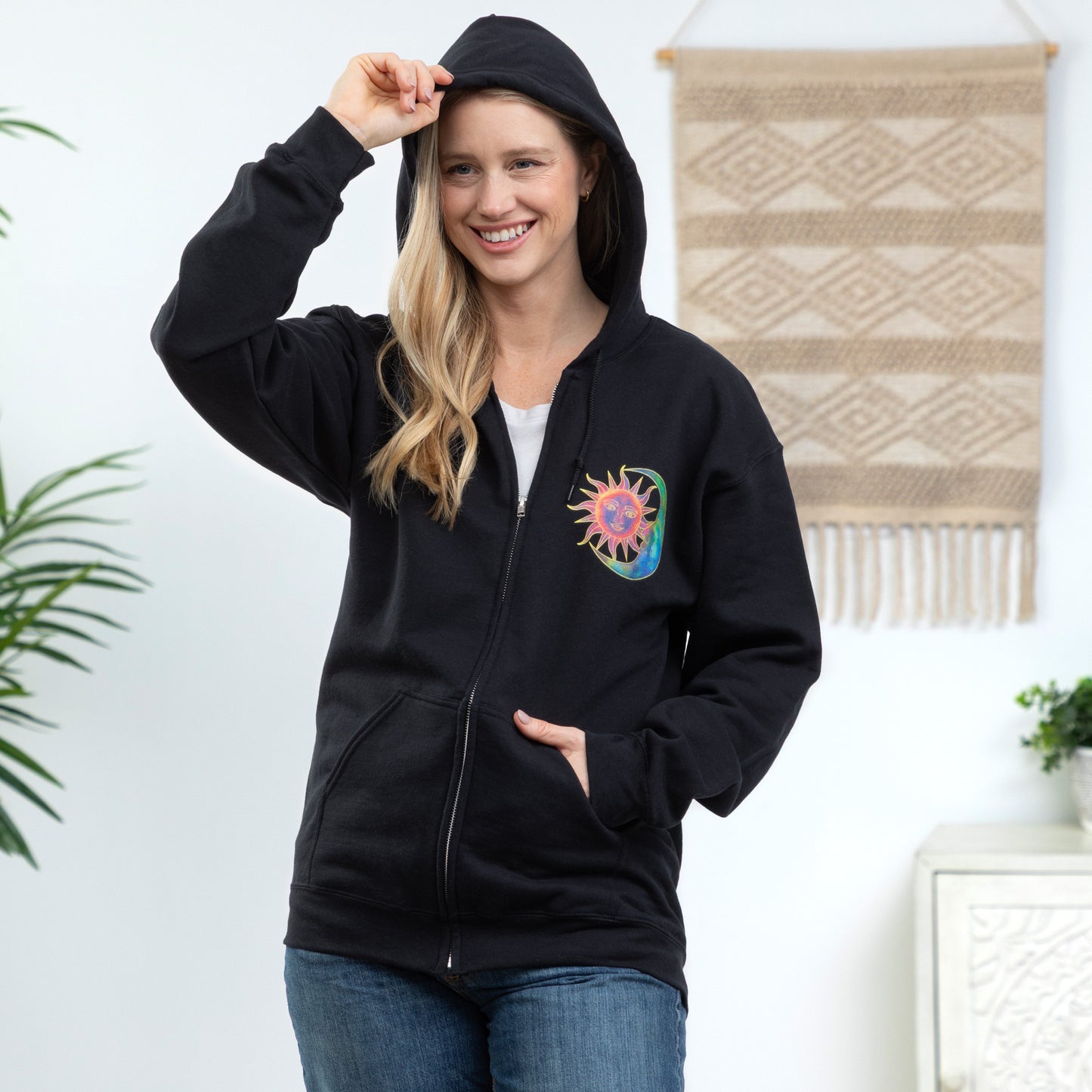 Sweet Sun & Moon Zip Hoodie