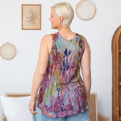 Tie-Dye Sleeveless Jewel Tunic