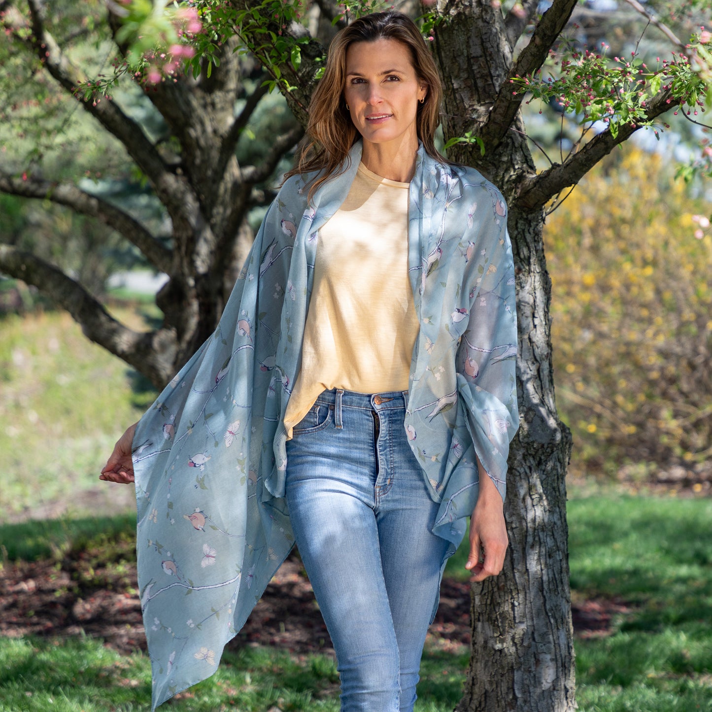 Lovely Birds & Butterflies Scarf