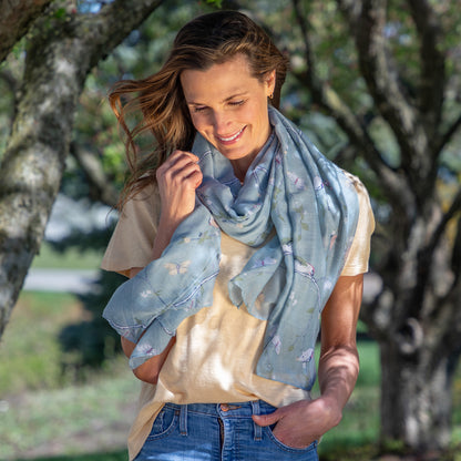 Lovely Birds & Butterflies Scarf