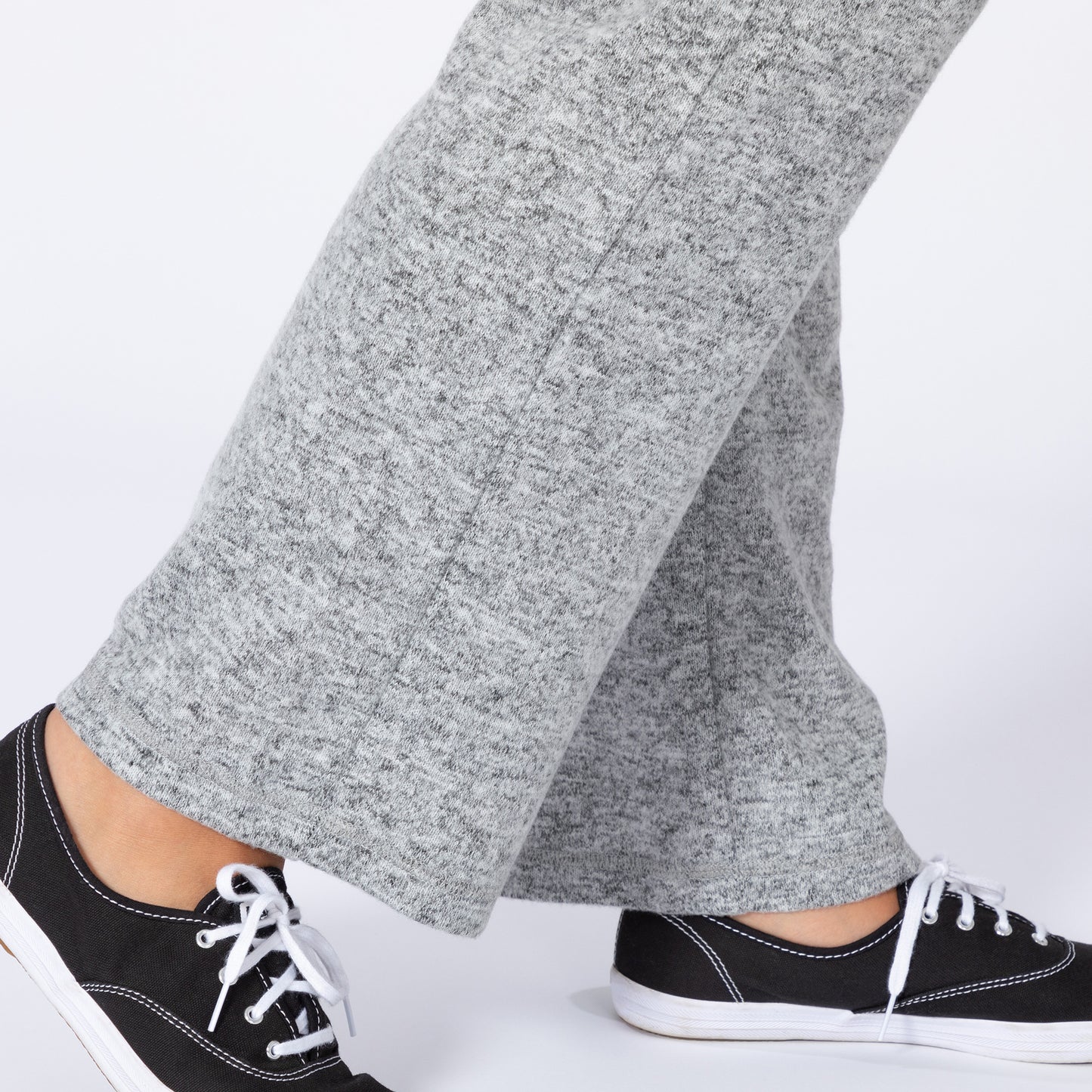 Heather Gray Paw Print Drawstring Knit Pants