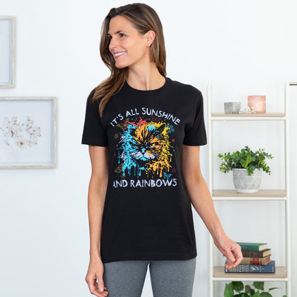 It's All Sunshine And Rainbows Cat T-Shirt