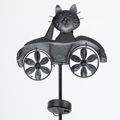 Cruising Cat Solar Garden Stake