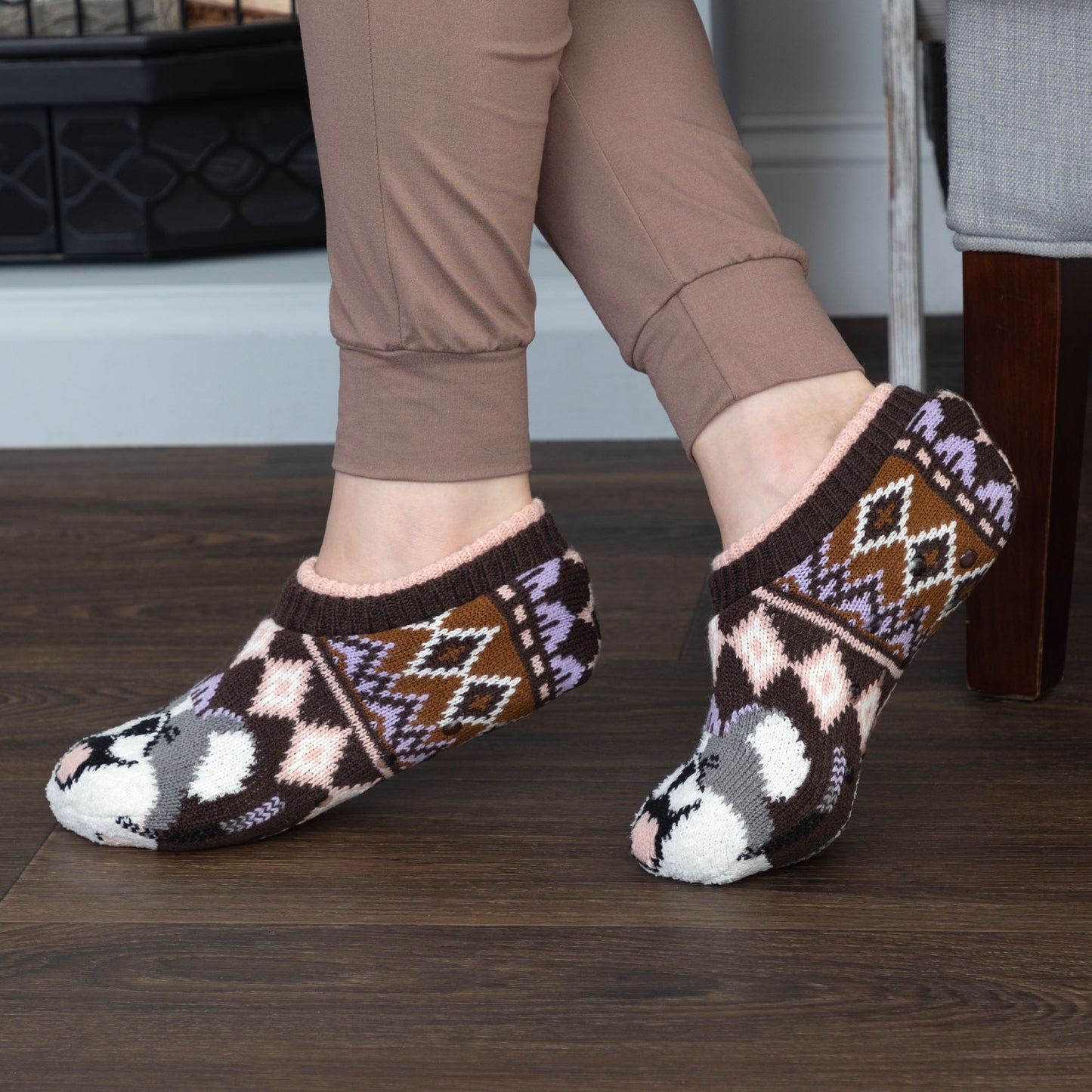 Charming Critter Cuffed Slipper Socks