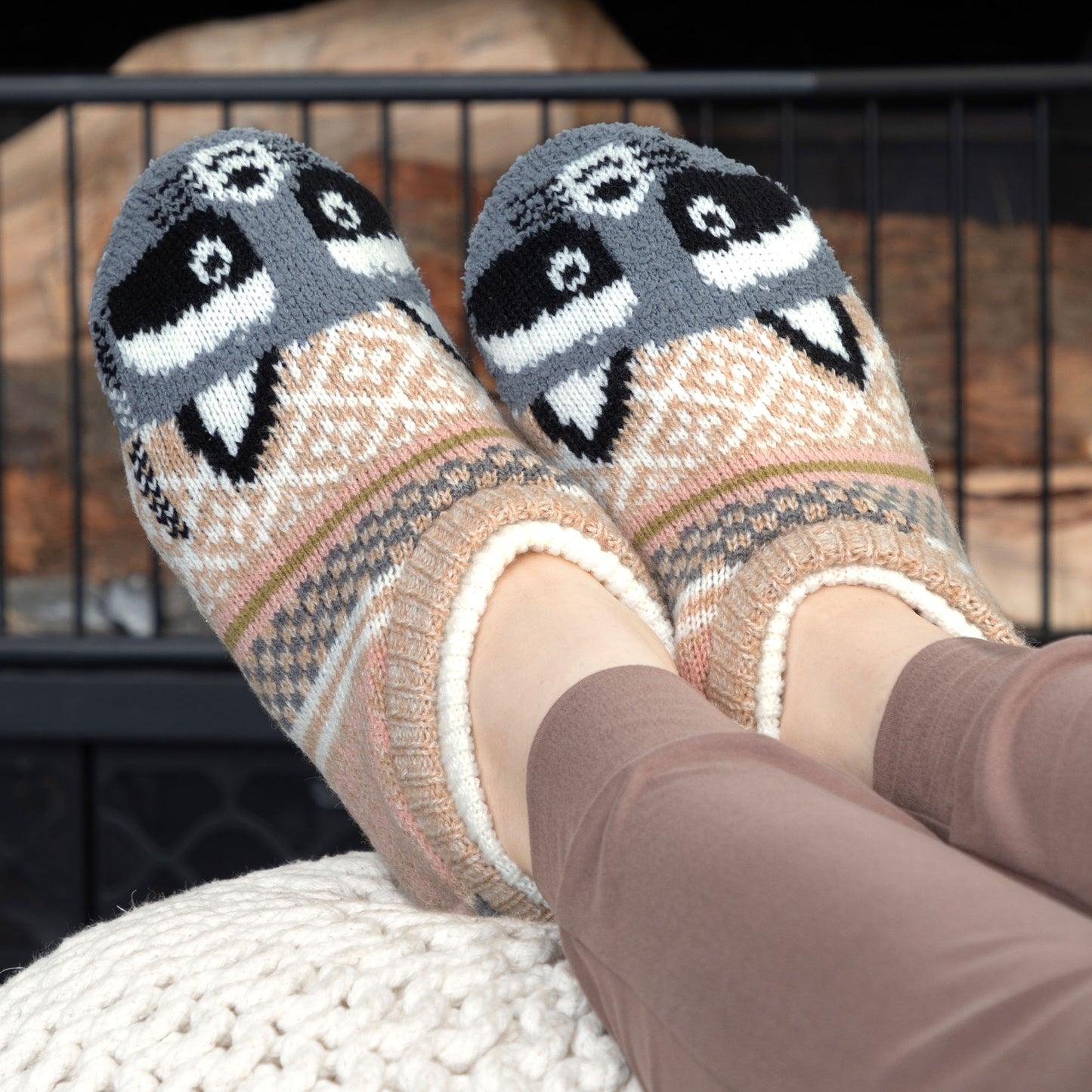 Charming Critter Cuffed Slipper Socks