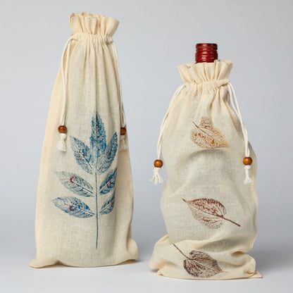 Handmade Cotton Wine Bag - Set of 2