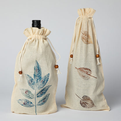 Handmade Cotton Wine Bag - Set of 2