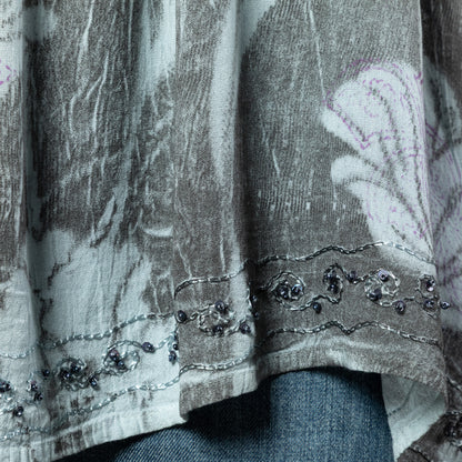 Watercolor Flower Long Sleeve Top