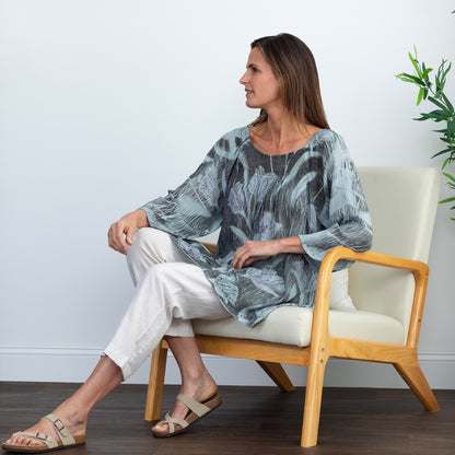 Watercolor Flower Long Sleeve Top