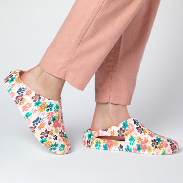 Paw Print Vented Lightweight Slip-On Clogs