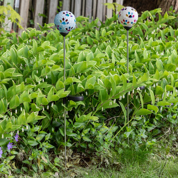 Multicolor Paws Beaded Solar Garden Stake