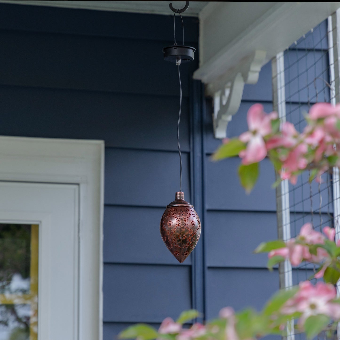 Paws & Hearts Bronze Cutout Hanging Metal Solar Lantern