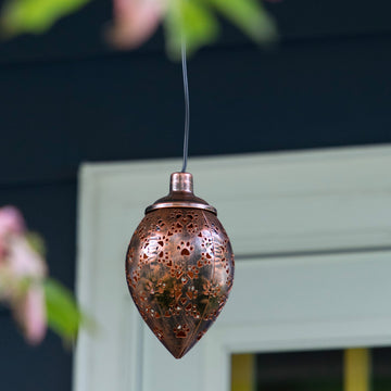 Paws & Hearts Bronze Cutout Hanging Metal Solar Lantern