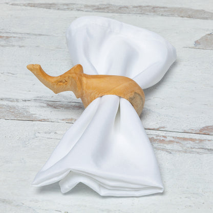 Wildlife Olive Wood Napkin Ring - Set of 4
