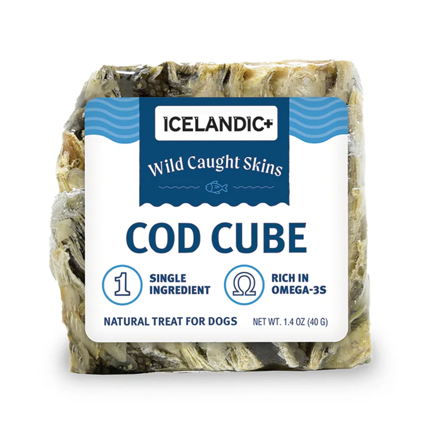 Icelandic Cod Skin Dog Treat - Large 2-inch Cube