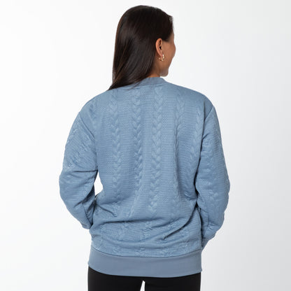 Pet Love Cable Jacquard Crewneck