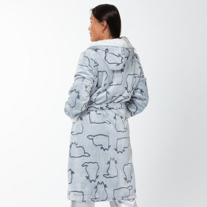 Pet Love Hooded Plush Fleece Robe
