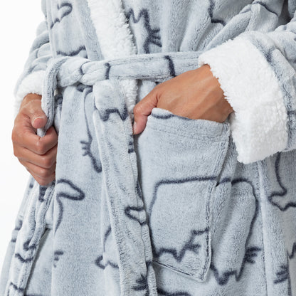 Pet Love Hooded Plush Fleece Robe