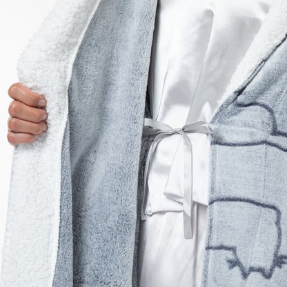 Pet Love Hooded Plush Fleece Robe