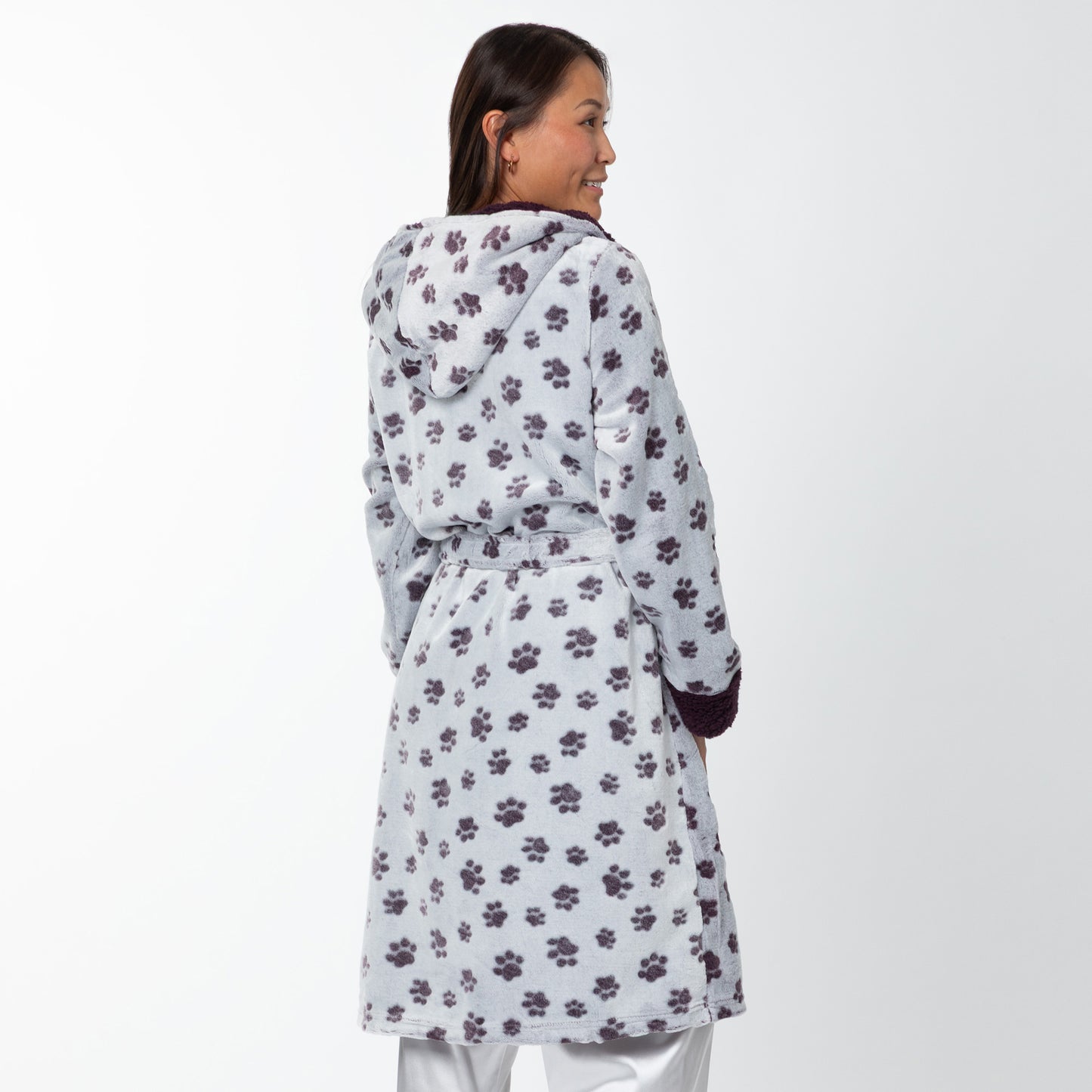 Pet Love Hooded Plush Fleece Robe