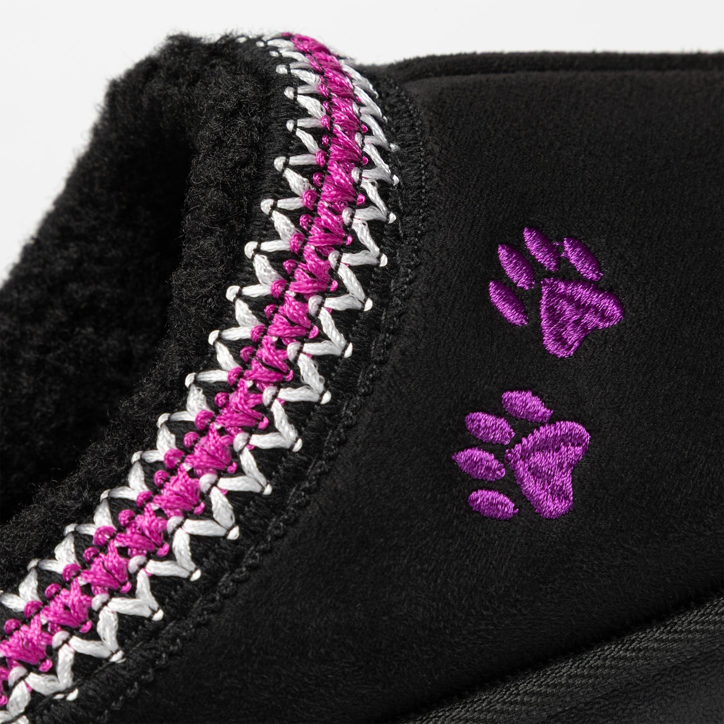 Paw Print Embroidered Indoor/Outdoor Slide-in Slipper Shoes