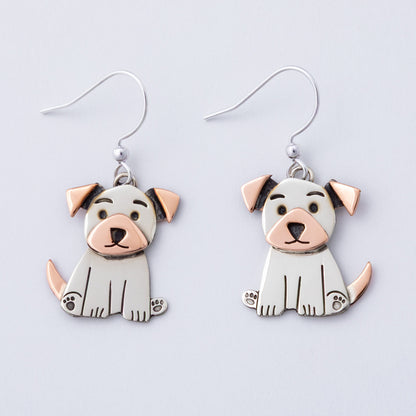 Cat & Dog Mixed Metal Earrings | Handmade, Fair Trade